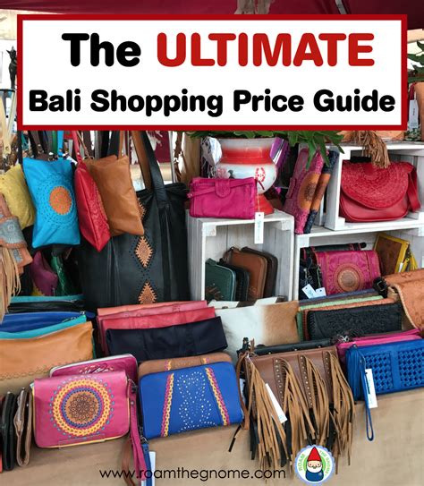 shopping in bali price guide.